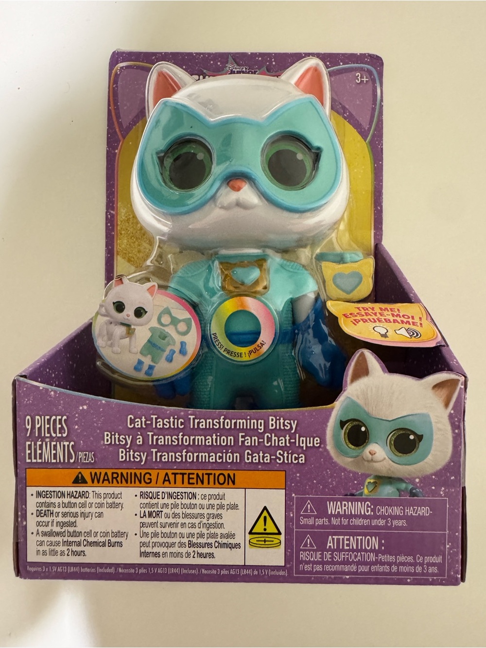 Cat-Tastic Transforming Bitsy Interactive Cat Toy - White & Teal